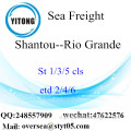 Shantou Port LCL Consolidation To Rio Grande
